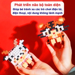Mô hình lắp ráp mini 12 con giáp BBShine, Đồ chơi mô hình 3D nhiều màu sắc tươi sáng dành cho bé – DC071