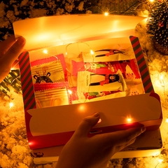 Hộp quà Giáng sinh hình ông già ngộ nghĩnh BBShine, Set hộp quà Noel nhiều màu sắc tươi sáng – G006