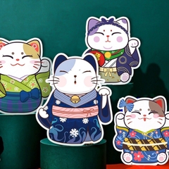 Bao lì xì chibi Quý Mão 2023 cao cấp BBShine, Bao lì xì Tết họa tiết hình mèo ngộ nghĩnh – LX006