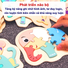 Đồ chơi xếp hình 3D cho bé từ 3 tuổi BBShine, Tranh ghép hình cao cấp nhiều chủ đề và màu sắc tươi sáng – DC034