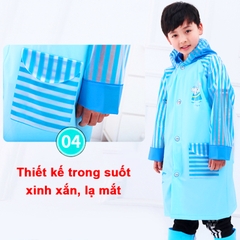 Áo mưa trẻ em cao cấp hình thú đáng yêu cho bé 4-10 tuổi – AM005