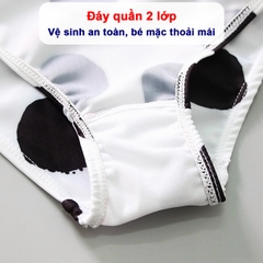 Đồ bơi bé gái 5-25kg cánh tiên liền thân BBShine, Bikini cho bé họa tiết chấm bi cực xinh xắn – DB019