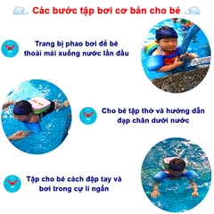 Phao bơi cho bé liền thân 2-10 tuổi BBShine, Phao tay cho bé đỡ ngực nhiều họa tiết hoạt hình xinh xắn – PB006