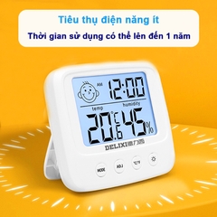 Nhiệt kế điện tử 3 trong 1 cao cấp BBShine, Nhiệt ẩm kế phòng ngủ cho bé đa năng và tiện dụng – DT005