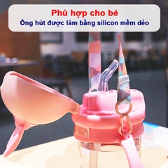 Bình nước cho bé có tay cầm tiện lợi BBShine, Bình uống nước cho bé 1-5 tuổi chịu nhiệt tốt nhiều màu sắc xinh xắn – BN008