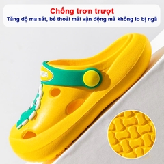 Dép cho bé gái và bé trai cao cấp chống trượt BBShine, Dép cross cho bé họa tiết hình thú ngộ nghĩnh nhiều màu sắc – D8