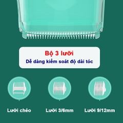 Tông đơ cắt tóc cho bé cực êm khi bé ngủ có hút tóc BBShine, Tăng đơ cắt tóc cho bé cao cấp Misuta chống nước – DT004