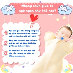 Nhộng chũn cho bé sơ sinh chất cotton 4 chiều cao cấp BBShine, Túi ngủ cho bé mềm mịn khóa kéo 2 chiều tiện lợi – SS002