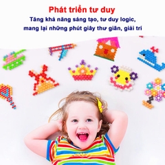 Bộ đồ chơi xếp hình hạt nhựa sáng tạo 10 màu sắc cho bé yêu – DC013