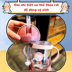 Bình nước cho bé chống sặc cao cấp BBShine, Bình tập uống nước cho bé bằng nhựa PP chịu nhiệt tốt – BN012