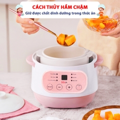 Nồi nấu cháo chậm Seka chính hãng cao cấp BBShine, Nồi hầm cháo cho bé dung tích 1L đa năng và tiện lợi – AN001