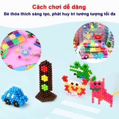 Bộ đồ chơi xếp hình hạt nhựa sáng tạo 10 màu sắc cho bé yêu – DC013