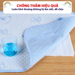 Tấm lót chống thấm cho bé 4 lớp dày dặn BBShine, Miếng lót chống thấm cho bé họa tiết hình gấu đáng yêu – SS038