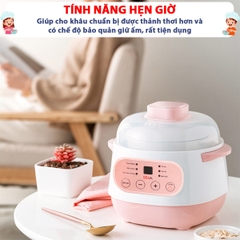 Nồi nấu cháo chậm Seka chính hãng cao cấp BBShine, Nồi hầm cháo cho bé dung tích 1L đa năng và tiện lợi – AN001