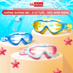 Kính bơi cho bé 4-12 tuổi cao cấp BBShine, Kính bơi trẻ em góc nhìn rộng nhiều màu sắc tươi sáng - KB008