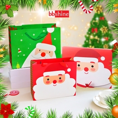 Hộp quà Giáng sinh hình ông già ngộ nghĩnh BBShine, Set hộp quà Noel nhiều màu sắc tươi sáng – G006