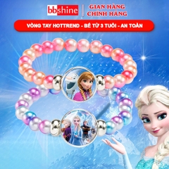 Vòng tay Elsa hottrend cho bé gái bằng chuỗi hạt nhựa phối mặt kính hình hoạt hình Frozen 2 BBShine – J052