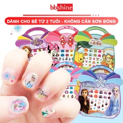 Dán móng tay 3D cao cấp cho bé BBShine, Set miếng dán móng tay cho bé từ 2 tuổi họa tiết hoạt hình nhiều màu sắc tươi sáng – J063