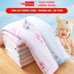 Tấm lót chống thấm cho bé 4 lớp dày dặn BBShine, Miếng lót chống thấm cho bé họa tiết hình gấu đáng yêu – SS038