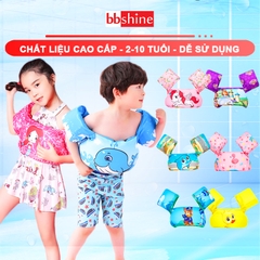 Phao bơi cho bé liền thân 2-10 tuổi BBShine, Phao tay cho bé đỡ ngực nhiều họa tiết hoạt hình xinh xắn – PB006