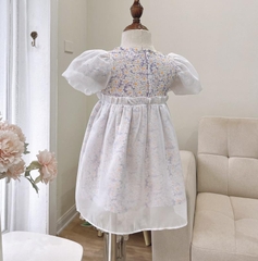 Váy bé gái 10-27kg chất tơ xốp cao cấp BBShine, Đầm bé gái tiểu thư tông màu pastel nhẹ nhàng - D112