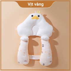 Gối chữ U cho bé sơ sinh chống giật mình cao cấp BBShine, Gối chống bẹp đầu có dây rút điều chỉnh 3 đầu giúp bé ngủ ngon – SS036