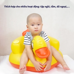 Ghế hơi tập ngồi cho bé từ 6 tháng tuổi loại dày BBShine, Ghế phao tập ngồi cho bé hình vịt vàng ngộ nghĩnh – SS030