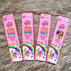 Set 6 bút chì chuốt HB cao cấp bằng gỗ kèm hộp nhiều chủ đề hoạt hình ngộ nghĩnh xinh xắn thích hợp làm quà cho bé BBShine – H037