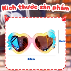 Kính cho bé 3-8 tuổi chống tia UV cao cấp BBShine, Kính mát cho bé gọng nhựa chắc chắn nhiều họa tiết đáng yêu – K020