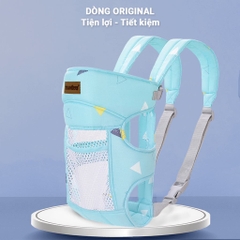 Địu em bé 0-3 tuổi đa năng BBShine, Địu cho bé 4 tư thế gọn nhẹ bề mặt lưới thoáng khí – SS034