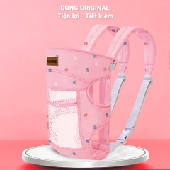 Địu em bé 0-3 tuổi đa năng BBShine, Địu cho bé 4 tư thế gọn nhẹ bề mặt lưới thoáng khí – SS034