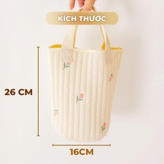Túi Bỉm Sữa Đa Năng Phong Cách Hàn Quốc Nhỏ Gọn Họa Tiết Thêu Xinh Xắn BBShine – TX045