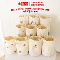 Túi Bỉm Sữa Đa Năng Phong Cách Hàn Quốc Nhỏ Gọn Họa Tiết Thêu Xinh Xắn BBShine – TX045