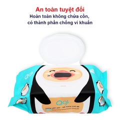 Khăn ướt Agi, Khăn ướt cho bé chính hãng mềm mịn không mùi an toàn cho bé yêu (gói 100 tờ) BBShine – KH011