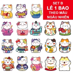 Bao lì xì chibi Quý Mão 2023 cao cấp BBShine, Bao lì xì Tết họa tiết hình mèo ngộ nghĩnh – LX006