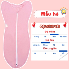 Nhộng chũn cho bé sơ sinh chất cotton 4 chiều cao cấp BBShine, Túi ngủ cho bé mềm mịn khóa kéo 2 chiều tiện lợi – SS002