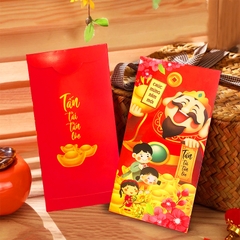 Bao lì xì Quý Mão 2023 cao cấp BBShine, Set 10 bao lì xì Tết dày dặn họa tiết in sắc nét – LX005