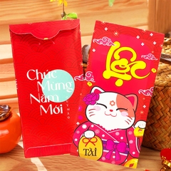 Bao lì xì Quý Mão 2023 cao cấp BBShine, Set 10 bao lì xì Tết dày dặn họa tiết in sắc nét – LX005