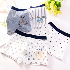 Quần lót bé trai chất cotton thoáng mát cao cấp BBShine, Set 4 quần chip bé trai nhiều họa tiết xinh xắn – C029