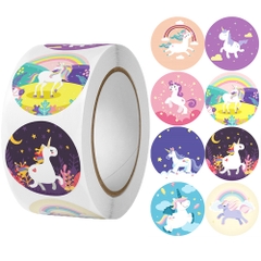 Cuộn 500 sticker nhãn dán khích lệ khen thưởng học tập cho bé yêu với nhiều họa tiết kèm slogan khiến những giờ học thêm sinh động BBShine – ST010