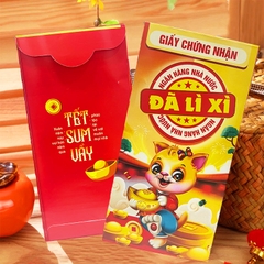 Bao lì xì Quý Mão 2023 cao cấp BBShine, Set 10 bao lì xì Tết dày dặn họa tiết in sắc nét – LX005