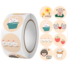 Cuộn 500 sticker nhãn dán khích lệ khen thưởng học tập cho bé yêu với nhiều họa tiết kèm slogan khiến những giờ học thêm sinh động BBShine – ST010
