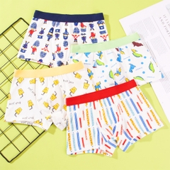 Quần lót bé trai chất cotton thoáng mát cao cấp BBShine, Set 4 quần chip bé trai nhiều họa tiết xinh xắn – C029