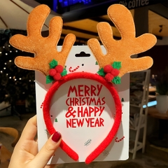 Băng đô Noel sừng tuần lộc đính sequin lấp lánh BBShine, Băng đô Giáng sinh đơn giản phù hợp cho mọi lứa tuổi – NOEL015