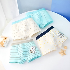 Quần lót bé trai chất cotton thoáng mát cao cấp BBShine, Set 4 quần chip bé trai nhiều họa tiết xinh xắn – C029