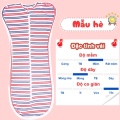 Nhộng chũn cho bé sơ sinh chất cotton 4 chiều cao cấp BBShine, Túi ngủ cho bé mềm mịn khóa kéo 2 chiều tiện lợi – SS002