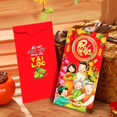 Bao lì xì Quý Mão 2023 cao cấp BBShine, Set 10 bao lì xì Tết dày dặn họa tiết in sắc nét – LX005
