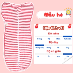 Nhộng chũn cho bé sơ sinh chất cotton 4 chiều cao cấp BBShine, Túi ngủ cho bé mềm mịn khóa kéo 2 chiều tiện lợi – SS002