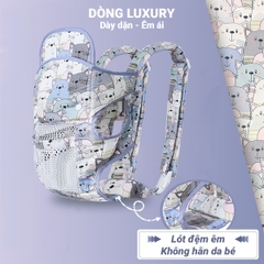 Địu em bé 0-3 tuổi đa năng BBShine, Địu cho bé 4 tư thế gọn nhẹ bề mặt lưới thoáng khí – SS034