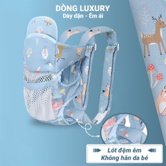 Địu em bé 0-3 tuổi đa năng BBShine, Địu cho bé 4 tư thế gọn nhẹ bề mặt lưới thoáng khí – SS034